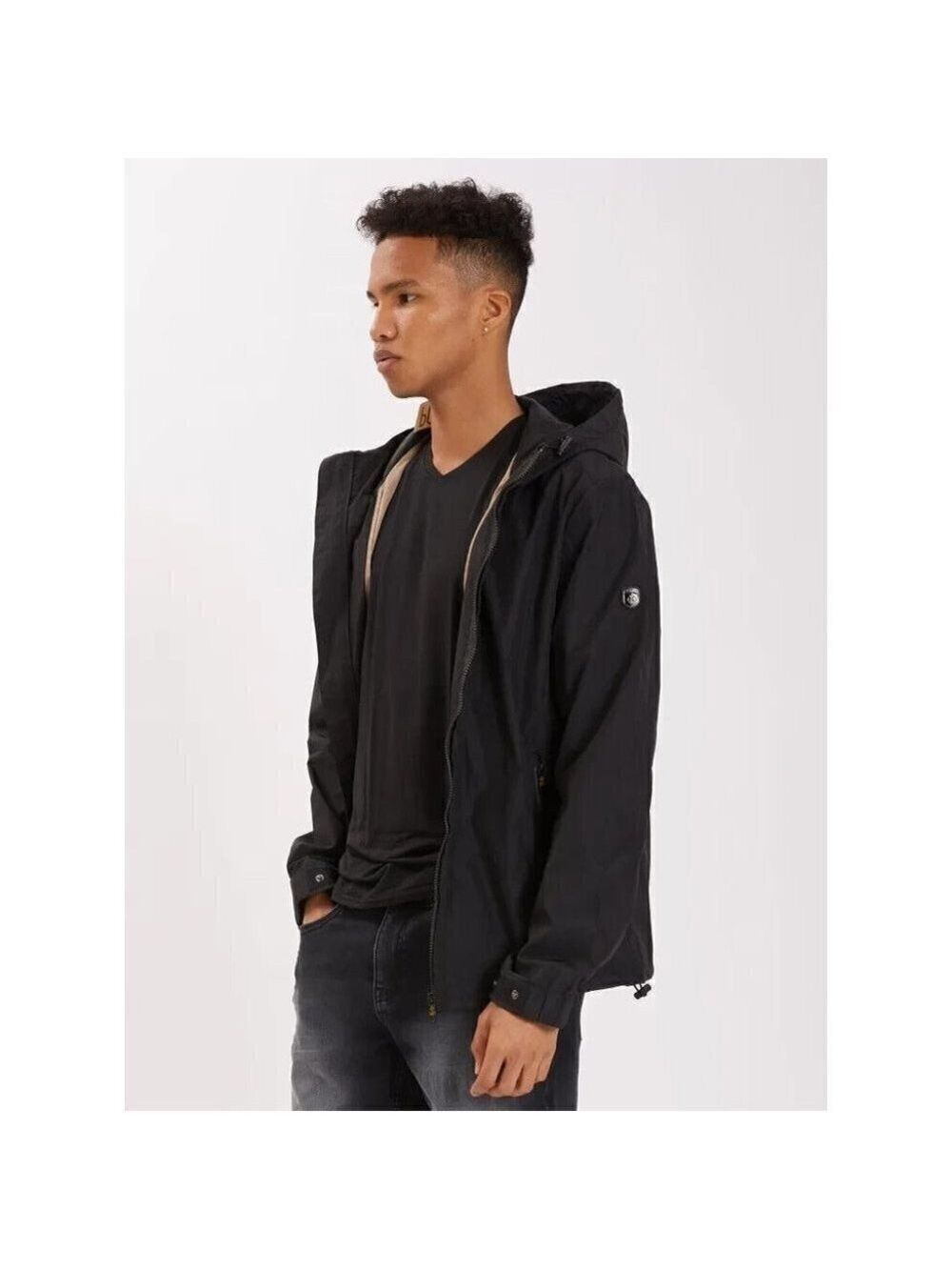 Point Zero BNWT Mens black "Riperton" jacket sz Xlarge NEW hooded